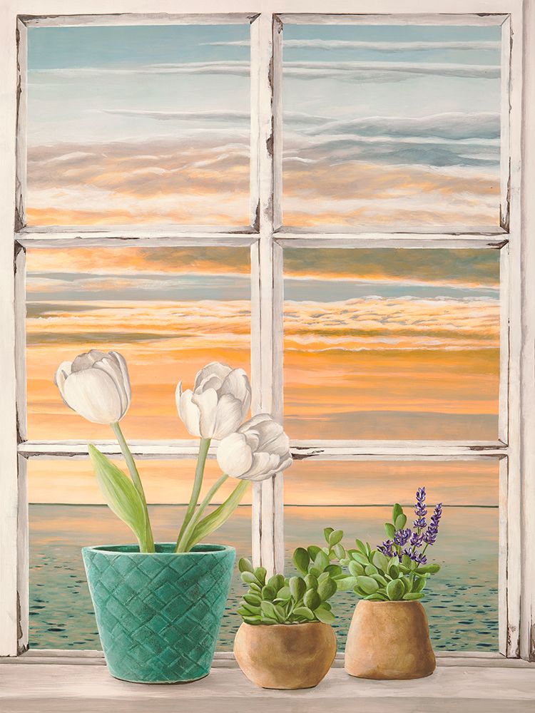 Sunset on the Sea I art print by Remy Dellal for $57.95 CAD