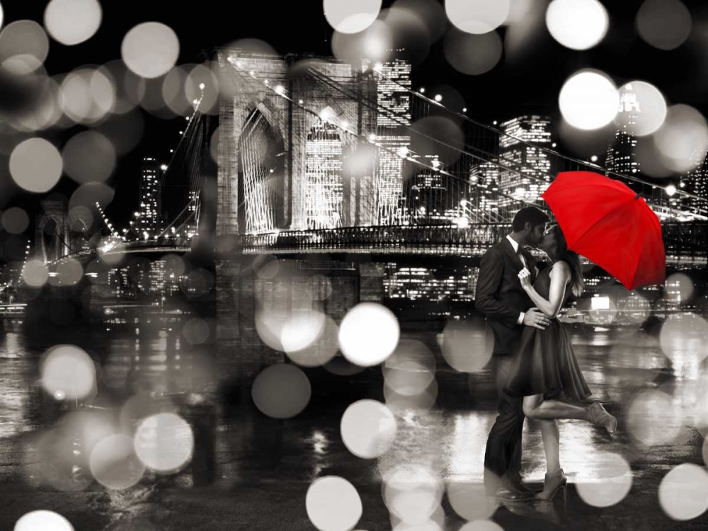 A Kiss in the Night (BW) art print by Dianne Loumer for $57.95 CAD
