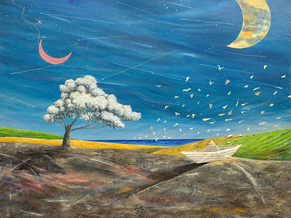 La grande luna sta l├â┬¼ a guardare art print by Donato Larotonda for $57.95 CAD