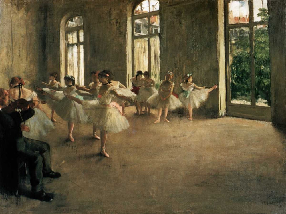The Rehearsal art print by Edgar Degas for $57.95 CAD