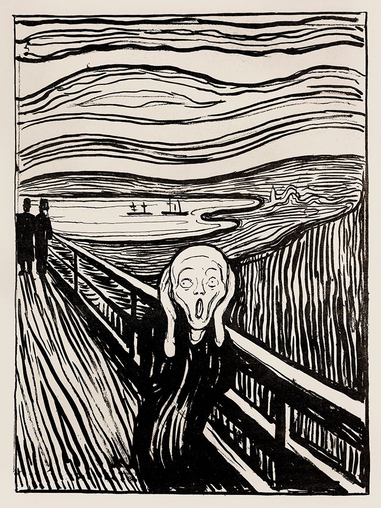 The Scream (etching) (incisione) art print by Edvard Munch for $57.95 CAD