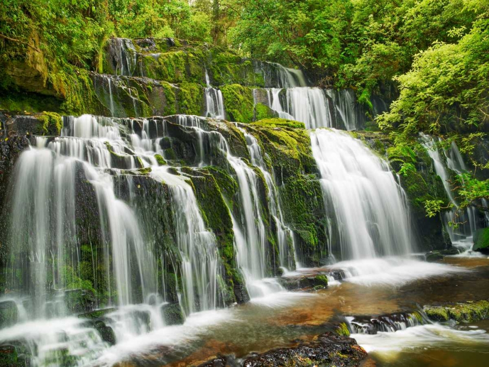 Waterfall Purakaunui Falls, New Zealand art print by Frank Krahmer for $57.95 CAD
