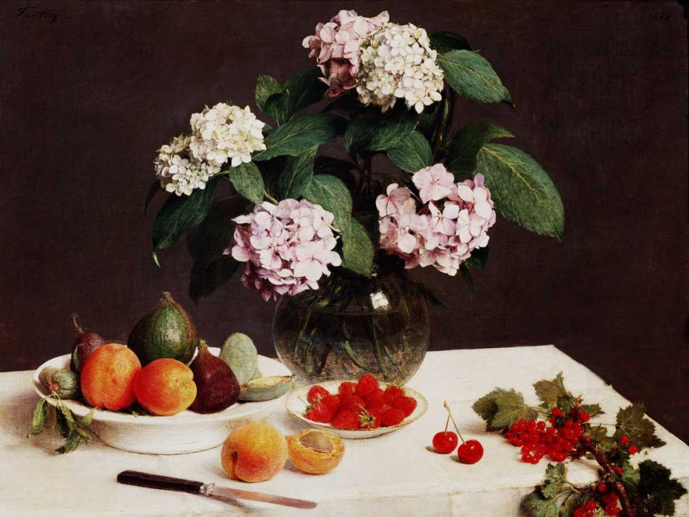 Still Life (detail) art print by Henri Fantin-Latour for $57.95 CAD