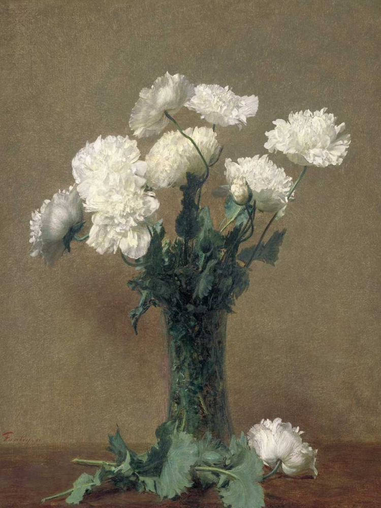White Poppies art print by Henri Fantin-Latour for $57.95 CAD