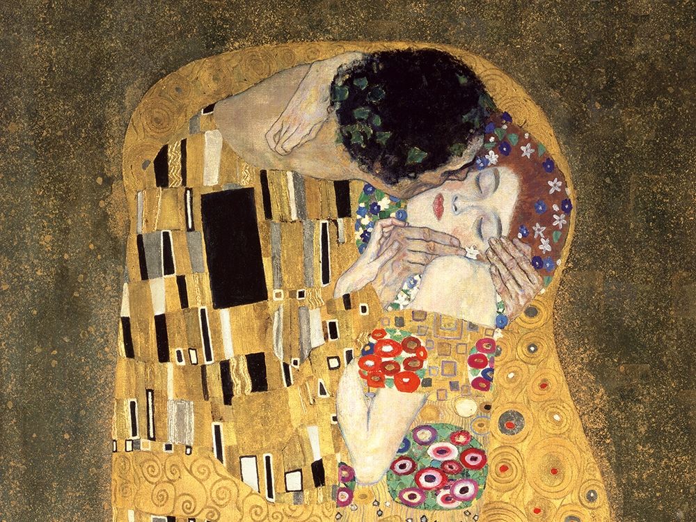 The Kiss (detail) art print by Gustav Klimt for $57.95 CAD