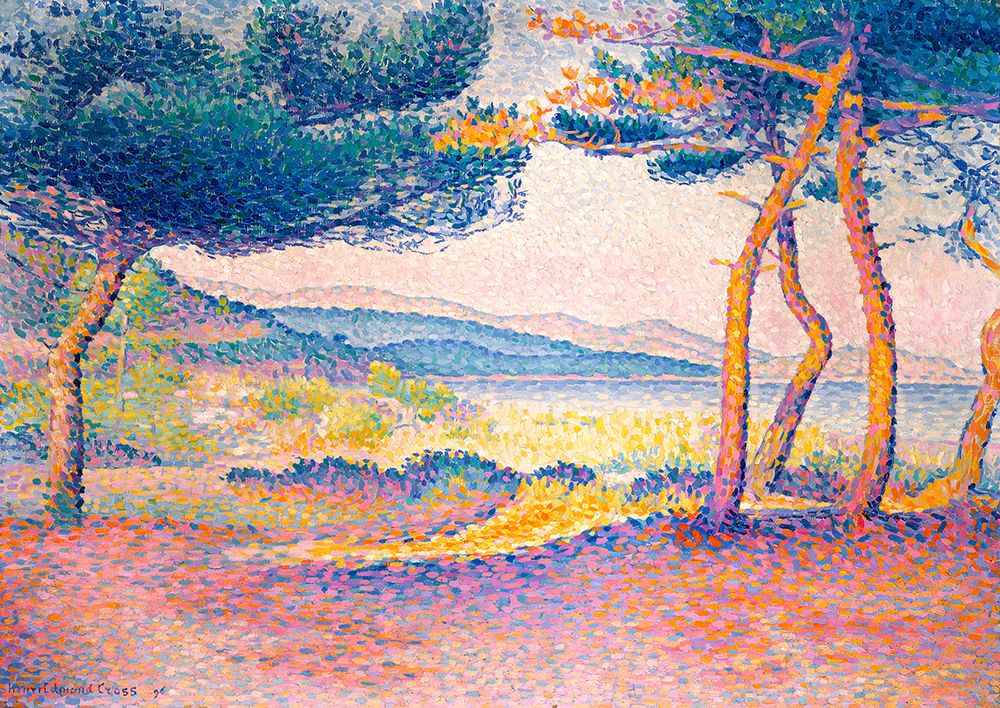 Pines Along the Shore,1896 art print by Henri Edmond Cross for $57.95 CAD