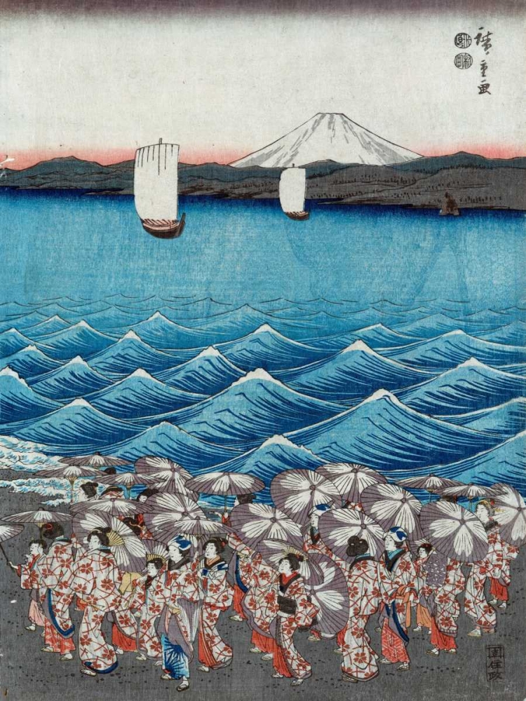 Opening celebration of Benzaiten III art print by Ando Hiroshige for $57.95 CAD