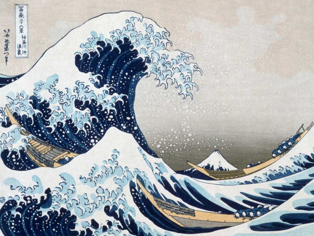 The Wave off Kanagawa art print by Katsushika Hokusai for $57.95 CAD
