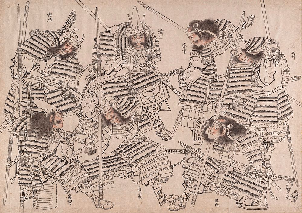 Samurai art print by Katsushika Hokusai for $57.95 CAD