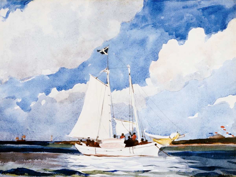 Fishing Schooner, Nassau art print by Winslow Homer for $57.95 CAD