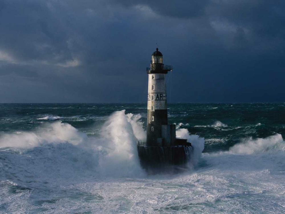 Phare d Ar-Men Bretagne art print by Jean Guichard for $57.95 CAD