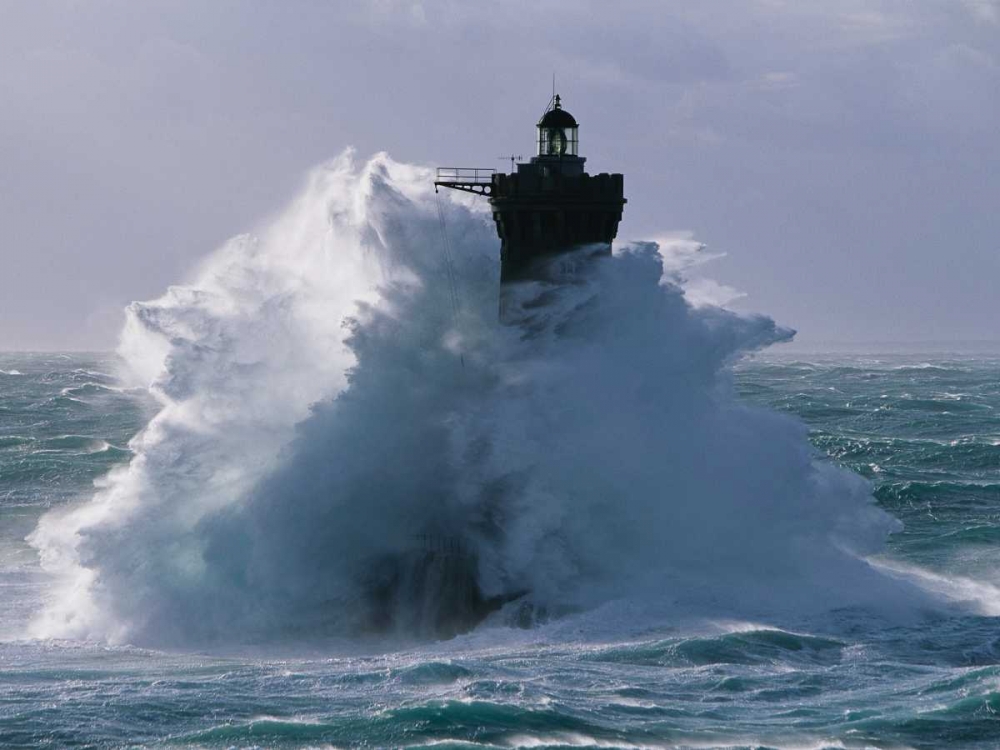 Phare du Four lors d une tempete art print by Jean Guichard for $57.95 CAD