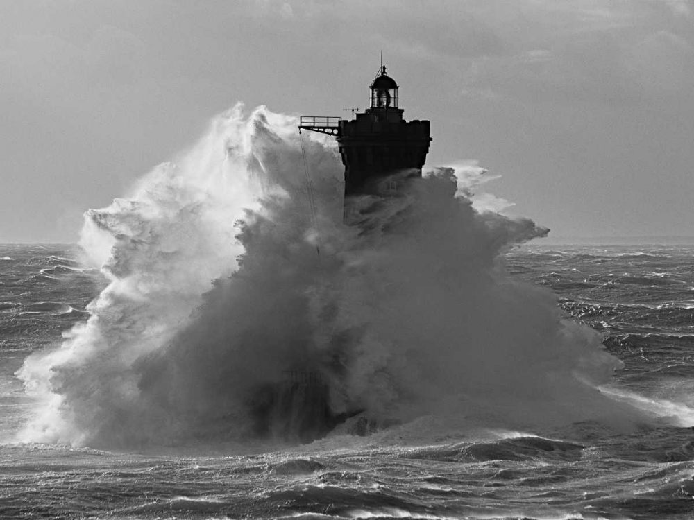 Phare du Four lors d une tempete art print by Jean Guichard for $57.95 CAD