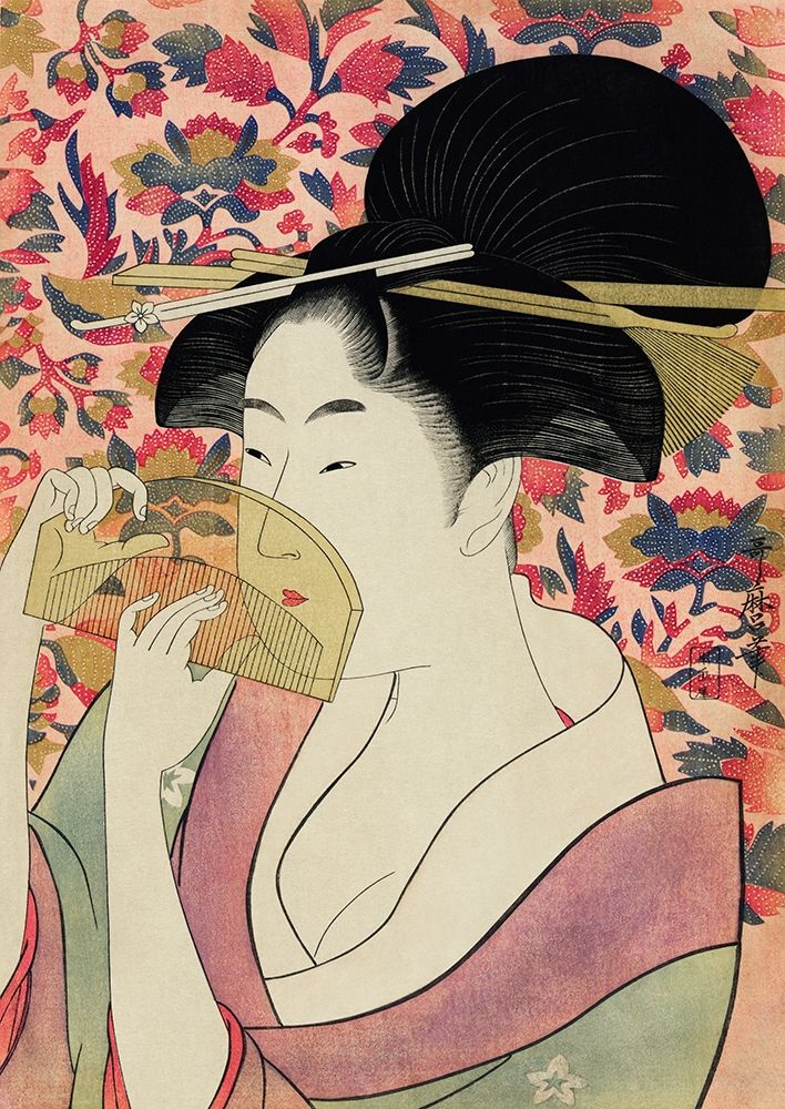 Courtesan art print by Kitagawa Utamaro for $57.95 CAD