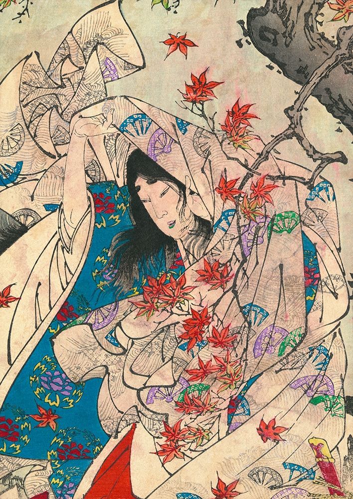 Maple leaf gathering art print by Tsukioka Yoshitoshi for $57.95 CAD