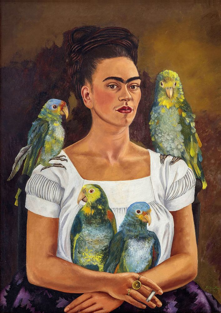 Me and My Parrots, 1941 art print by Frida Kahlo for $57.95 CAD