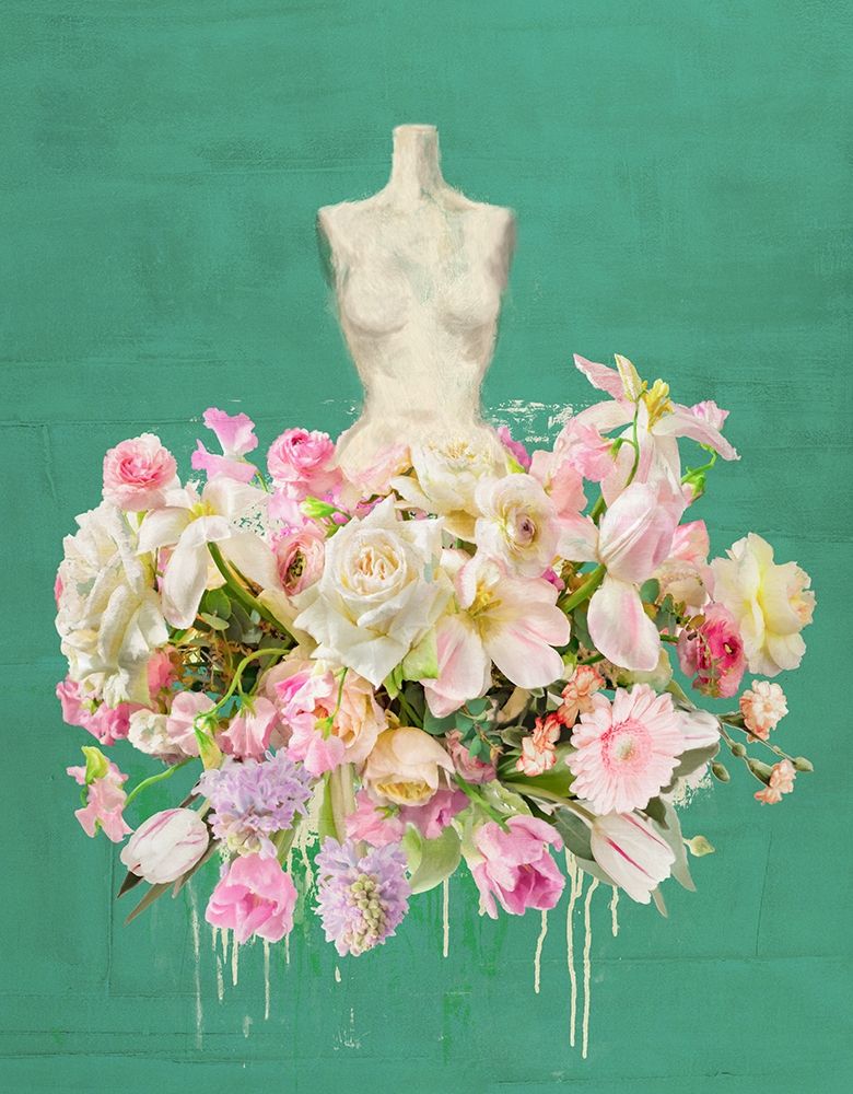 Dressed in Flowers I - Garden Green art print by Kelly Parr for $57.95 CAD