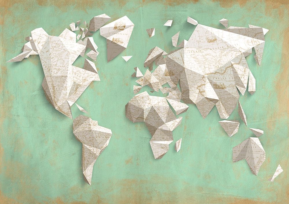 A different world (Mint and Gold) art print by Rama Kaj for $57.95 CAD