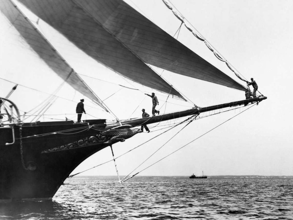 Ship Crewmen Standing on the Bowsprit 1923 art print by Edwin Levick for $57.95 CAD