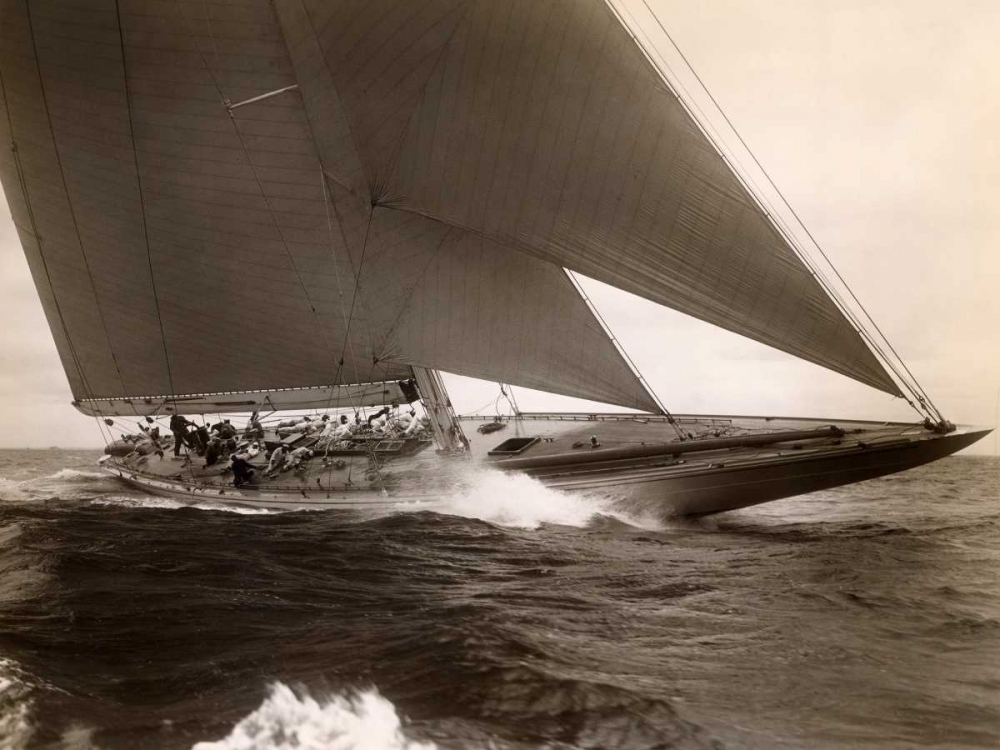 J Class Sailboat 1934 art print by Edwin Levick for $57.95 CAD