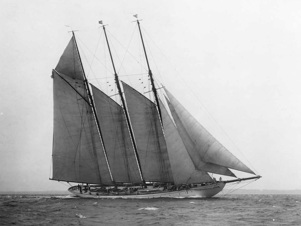 The Schooner Karina at Sail 1919 art print by Edwin Levick for $57.95 CAD