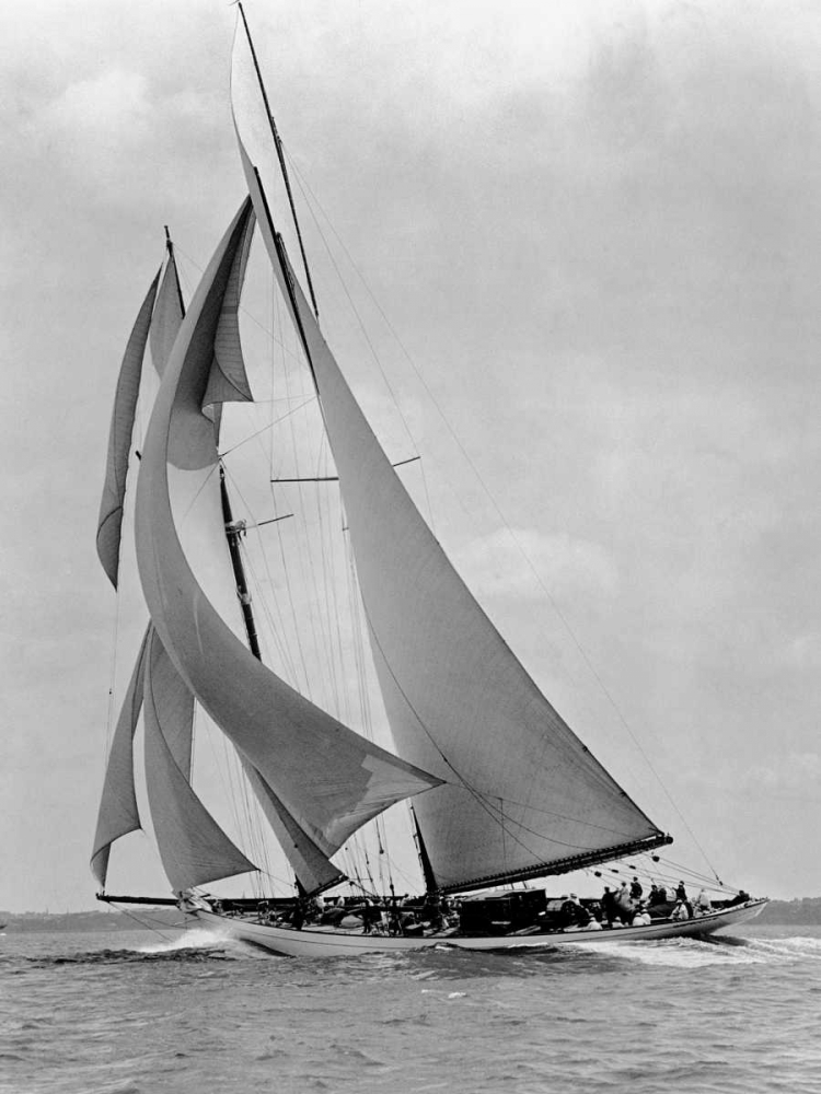 The Schooner Half Moon at Sail 1910s art print by Edwin Levick for $57.95 CAD