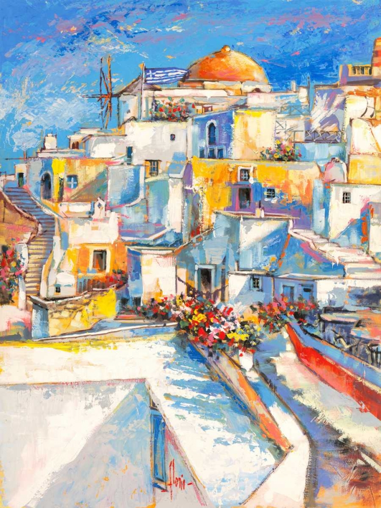 Santorini art print by Luigi Florio for $57.95 CAD