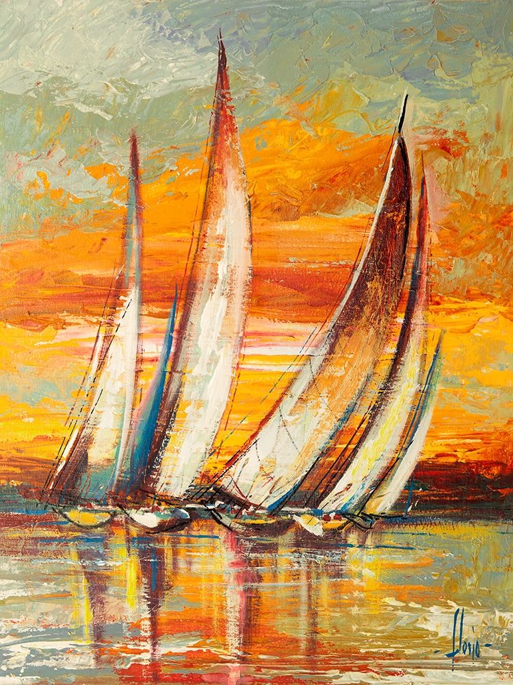 Regata al tramonto I art print by Luigi Florio for $57.95 CAD