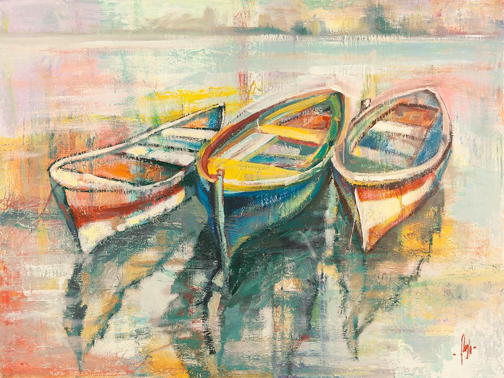 Barche allormeggio art print by Luigi Florio for $57.95 CAD