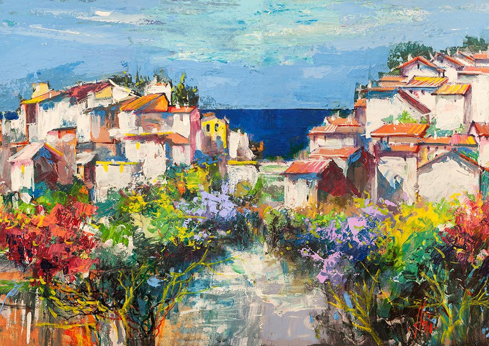 Borgo sul mare (detail) art print by Luigi Florio for $57.95 CAD