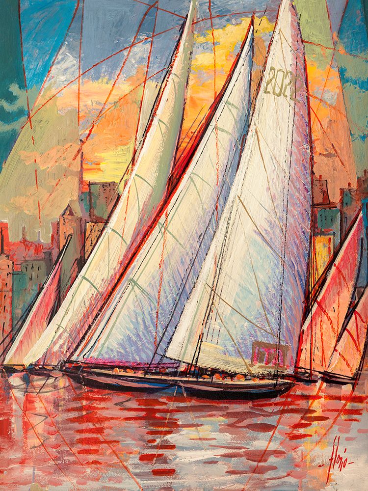 Arrivo al tramonto art print by Luigi Florio for $57.95 CAD