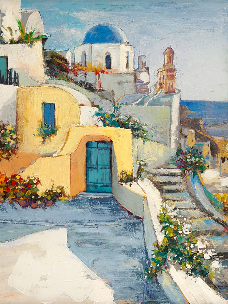 Sole su Santorini art print by Luigi Florio for $57.95 CAD