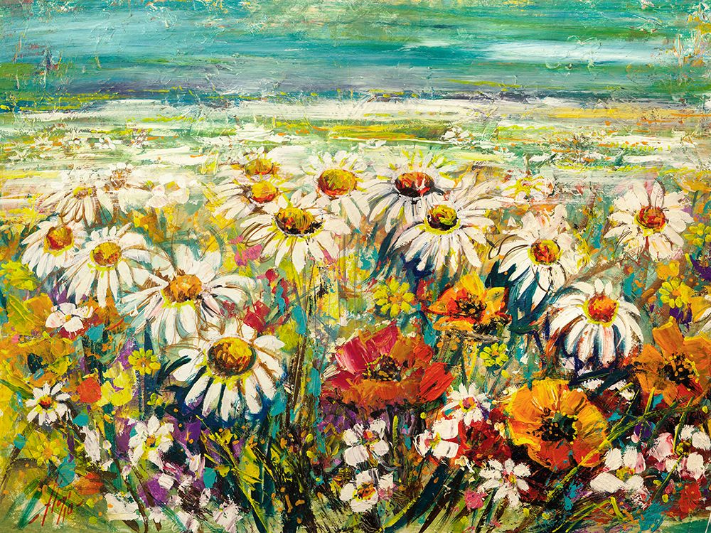 Margherite sotto un cielo turchese art print by Luigi Florio for $57.95 CAD