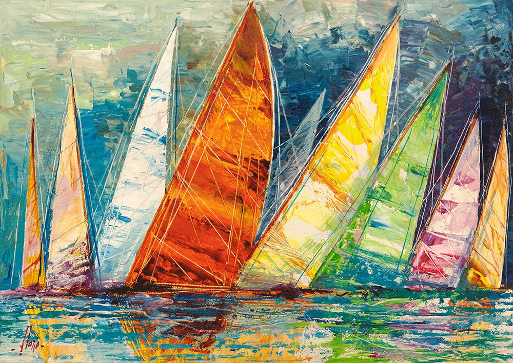 Vele multicolori art print by Luigi Florio for $57.95 CAD