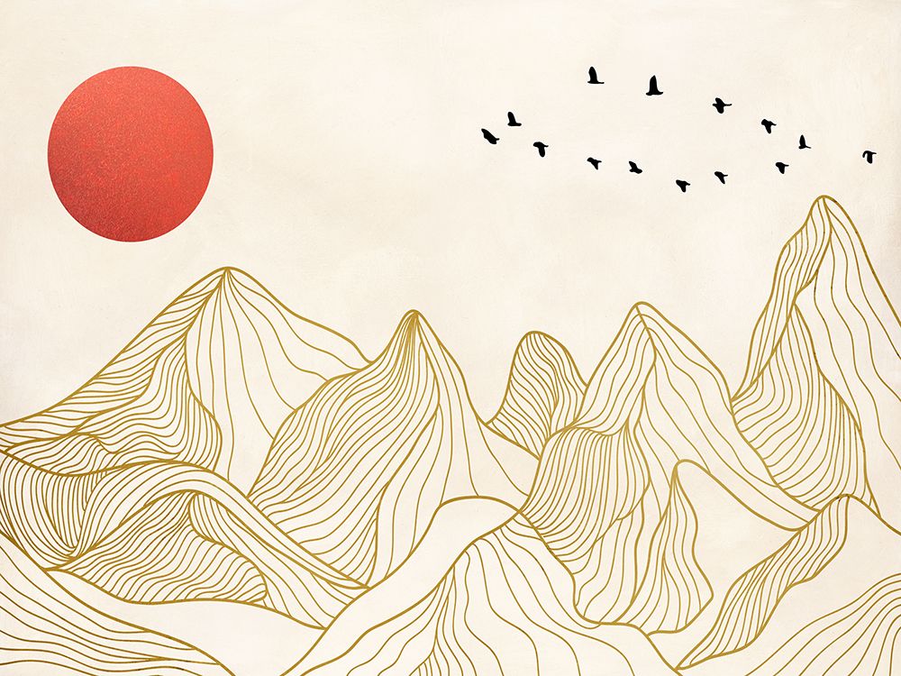 Sunset on the Mountains art print by Miko Sayaka for $57.95 CAD