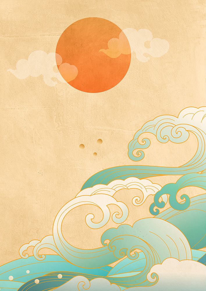 Ocean Waves II art print by Sayaka Miko for $57.95 CAD