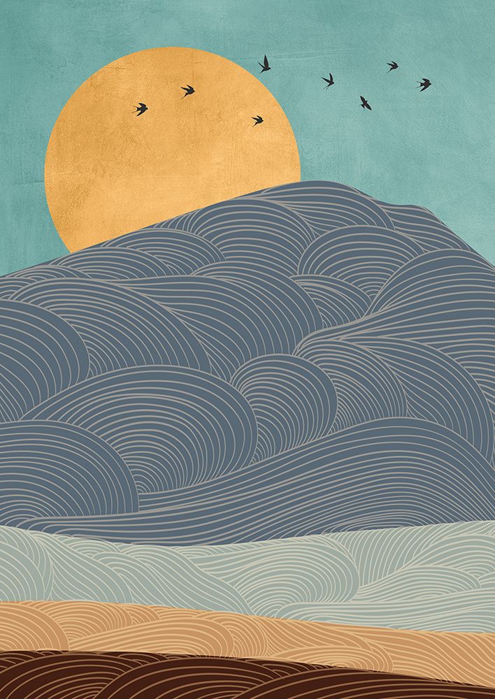 Golden Moon (detail) art print by Sayaka Miko for $57.95 CAD