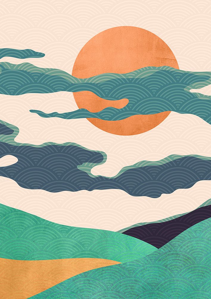 Of Clouds and Land (detail) art print by Sayaka Miko for $57.95 CAD