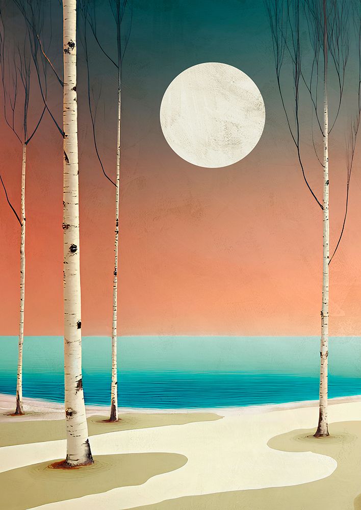 Moonlight Calm (detail) art print by Sayaka Miko for $57.95 CAD
