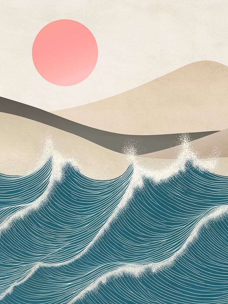 Stormy Sea (detail) art print by Sayaka Miko for $57.95 CAD