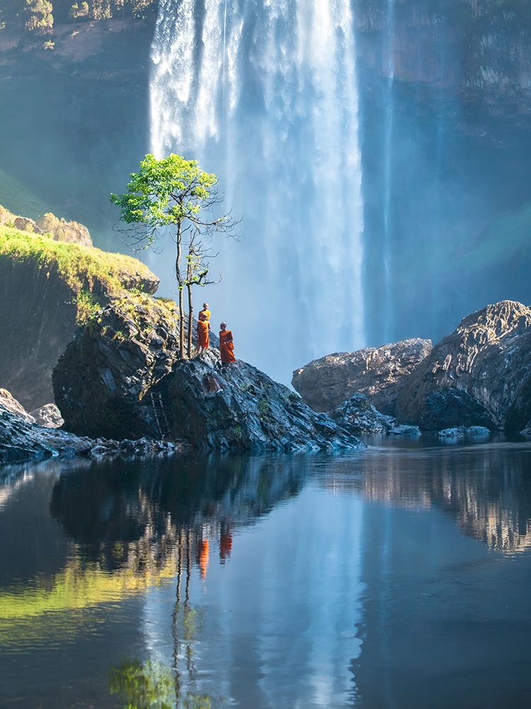 Waterfall of Meditation art print by Marc Moreau for $57.95 CAD