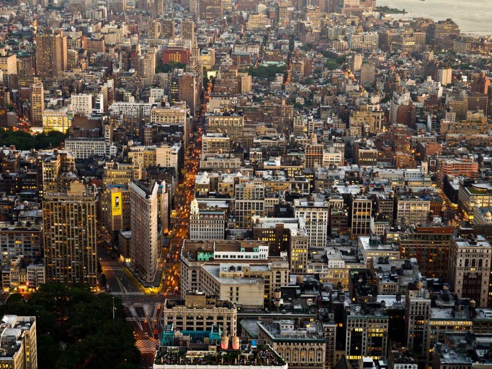 Aerial view of Manhattan, NYC art print by Michel Setboun for $57.95 CAD