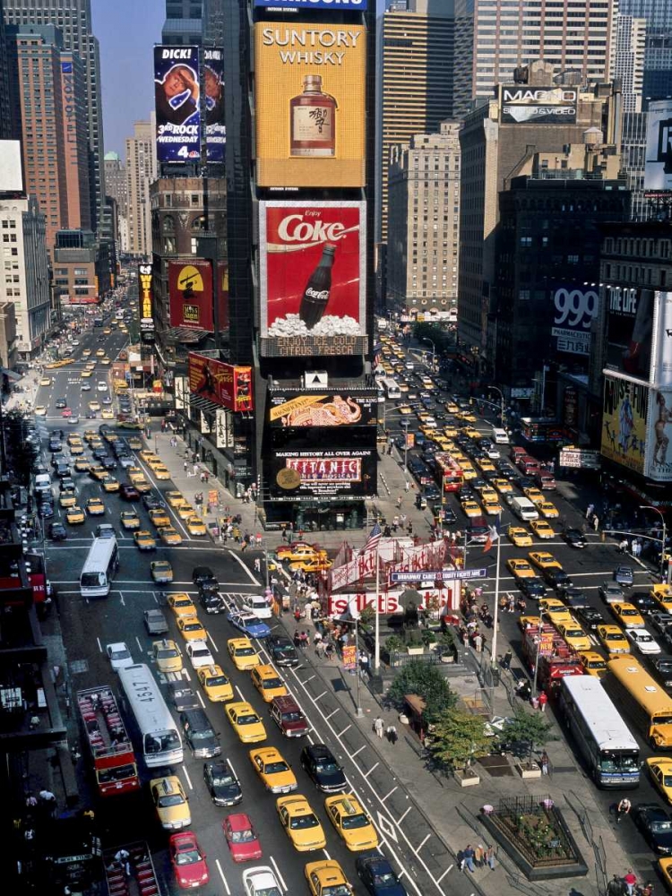 Traffic in Times Square, NYC art print by Michel Setboun for $57.95 CAD