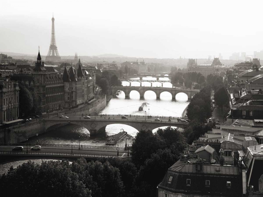 Bridges over the Seine river, Paris art print by Michel Setboun for $57.95 CAD