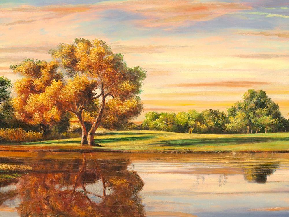 Riflessi sul lago (detail) art print by Angelo Masera for $57.95 CAD