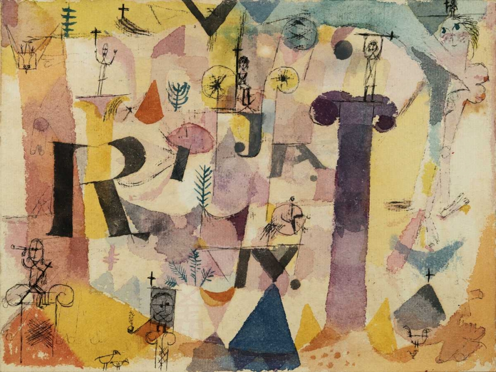 Stylish Ruins (detail) art print by Paul Klee for $57.95 CAD