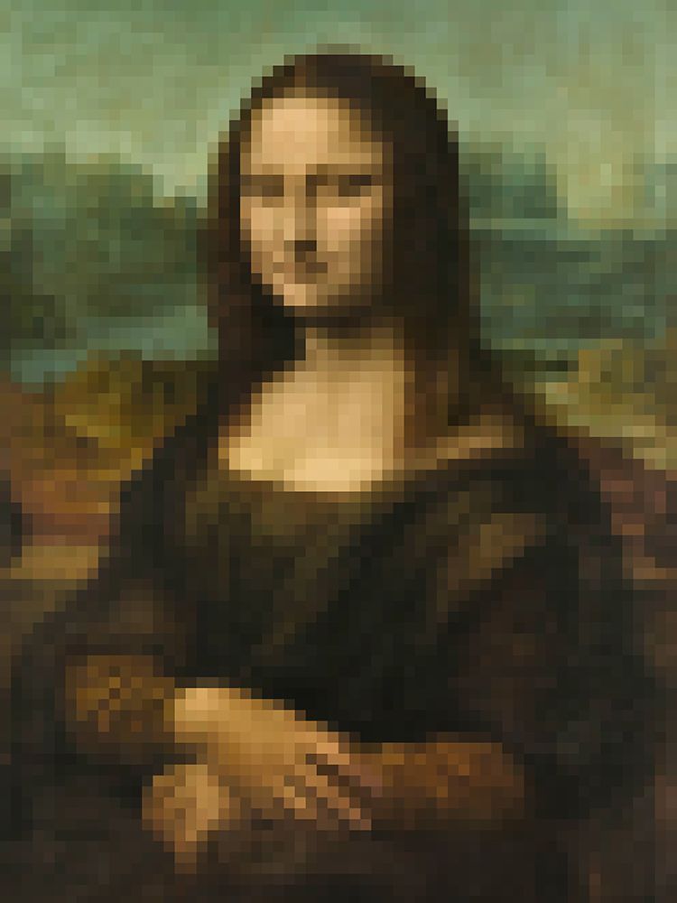 Pixelated Lisa art print by Pixeland for $57.95 CAD