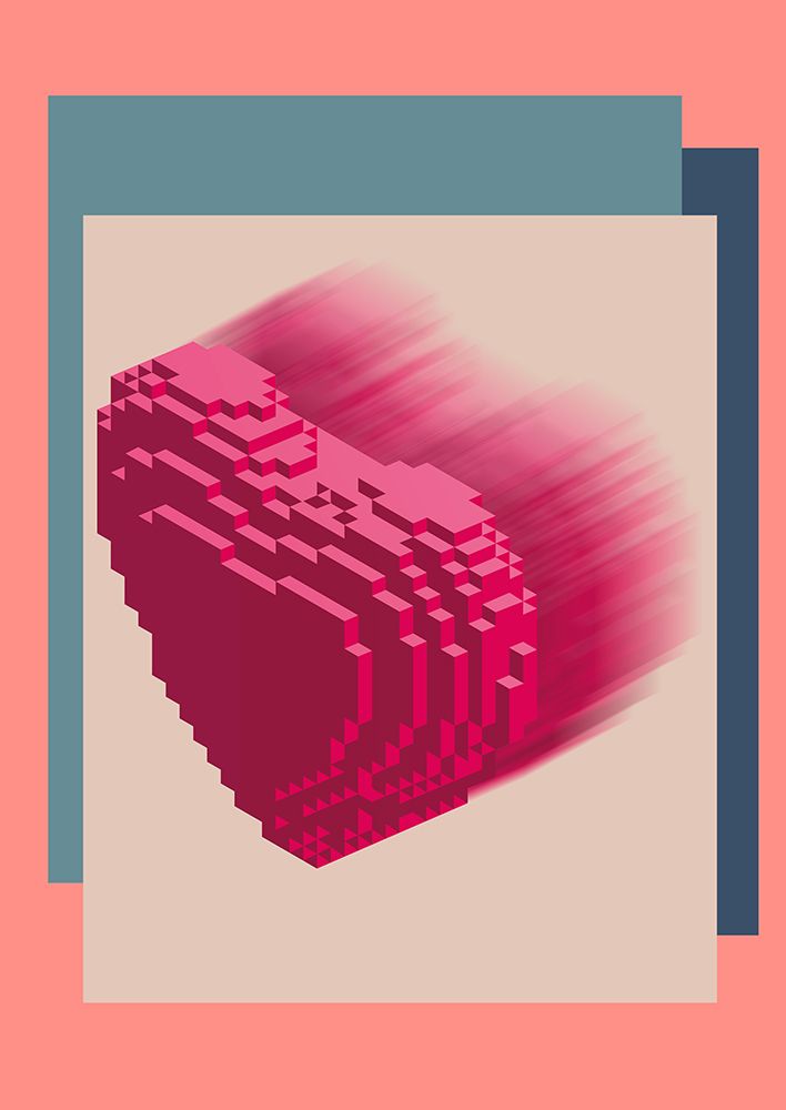 Pixelated Passion art print by Pixeland for $57.95 CAD