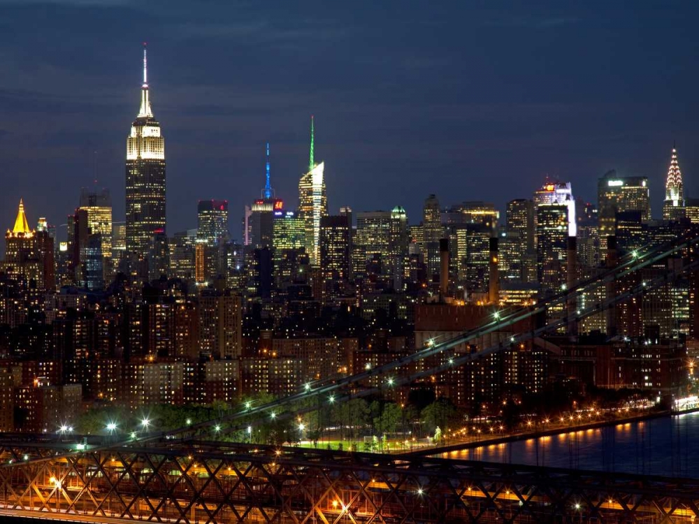 Midtown Manhattan at night art print by Richard Berenholtz for $57.95 CAD