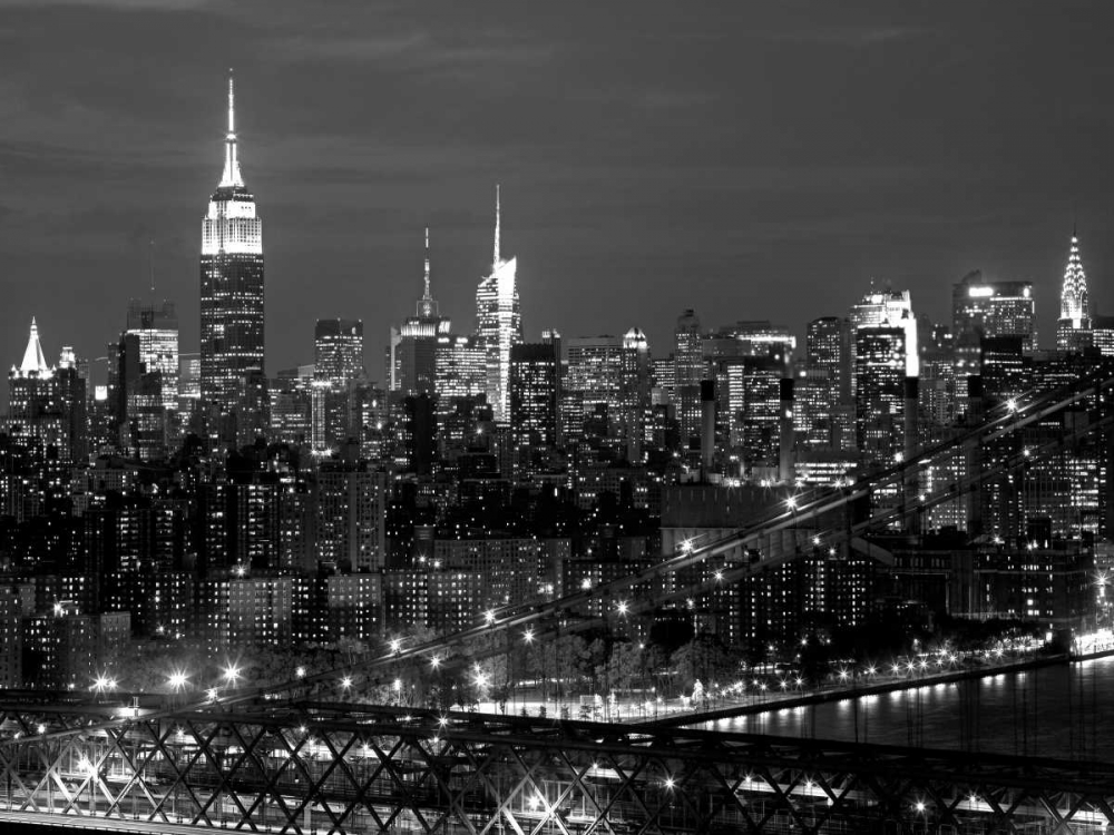 Midtown Manhattan at night art print by Richard Berenholtz for $57.95 CAD